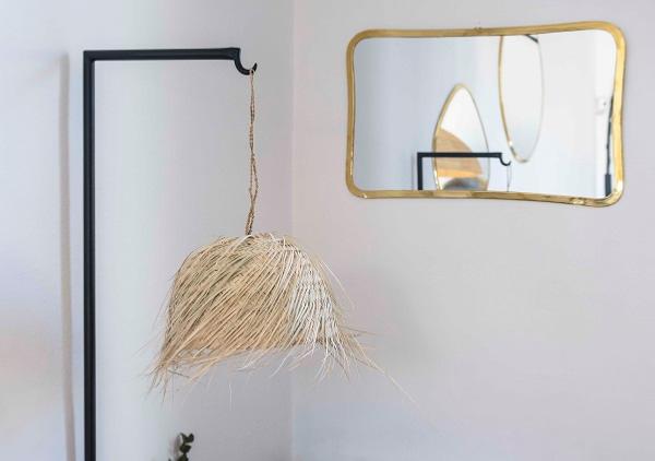Suspension Ethnique 22 cm en fibre naturelle