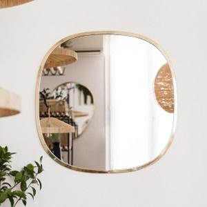 Miroir Carré 58x58cm LAITON