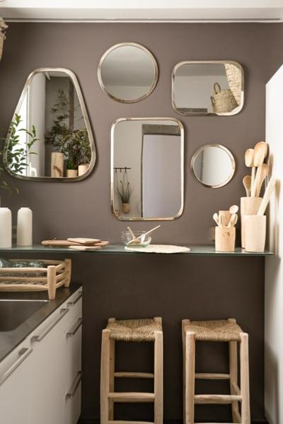 Miroirs tresss en fibre naturelle
