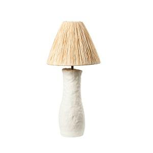   Lampe á poser en céramique et raphia CRCV
