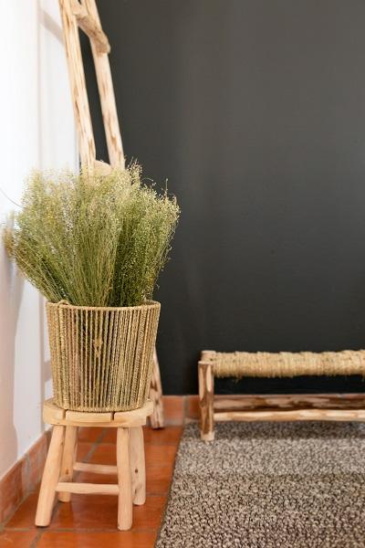 Panière KAWAI tressé en fibre naturelle L