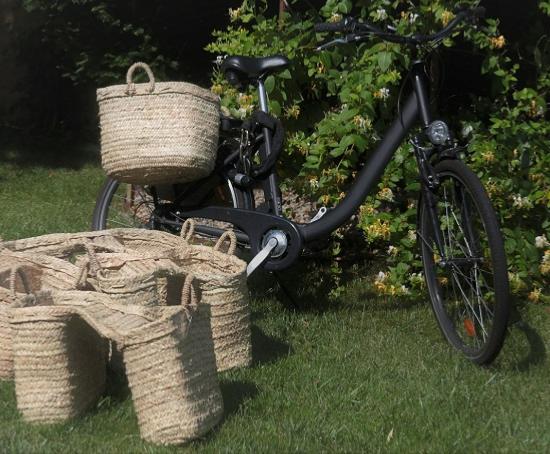 Panier Doum tressé adapté aux vélos