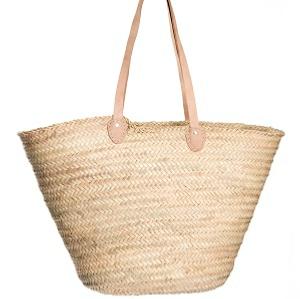 Grand Sac Panier Anses en Cuir