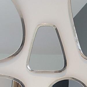 Miroir Trapèze Artisanal en Maillechort 28x20cm