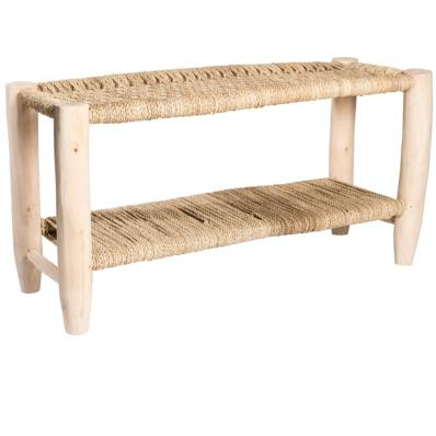 Banc Avec Rangement en Bois et Doum