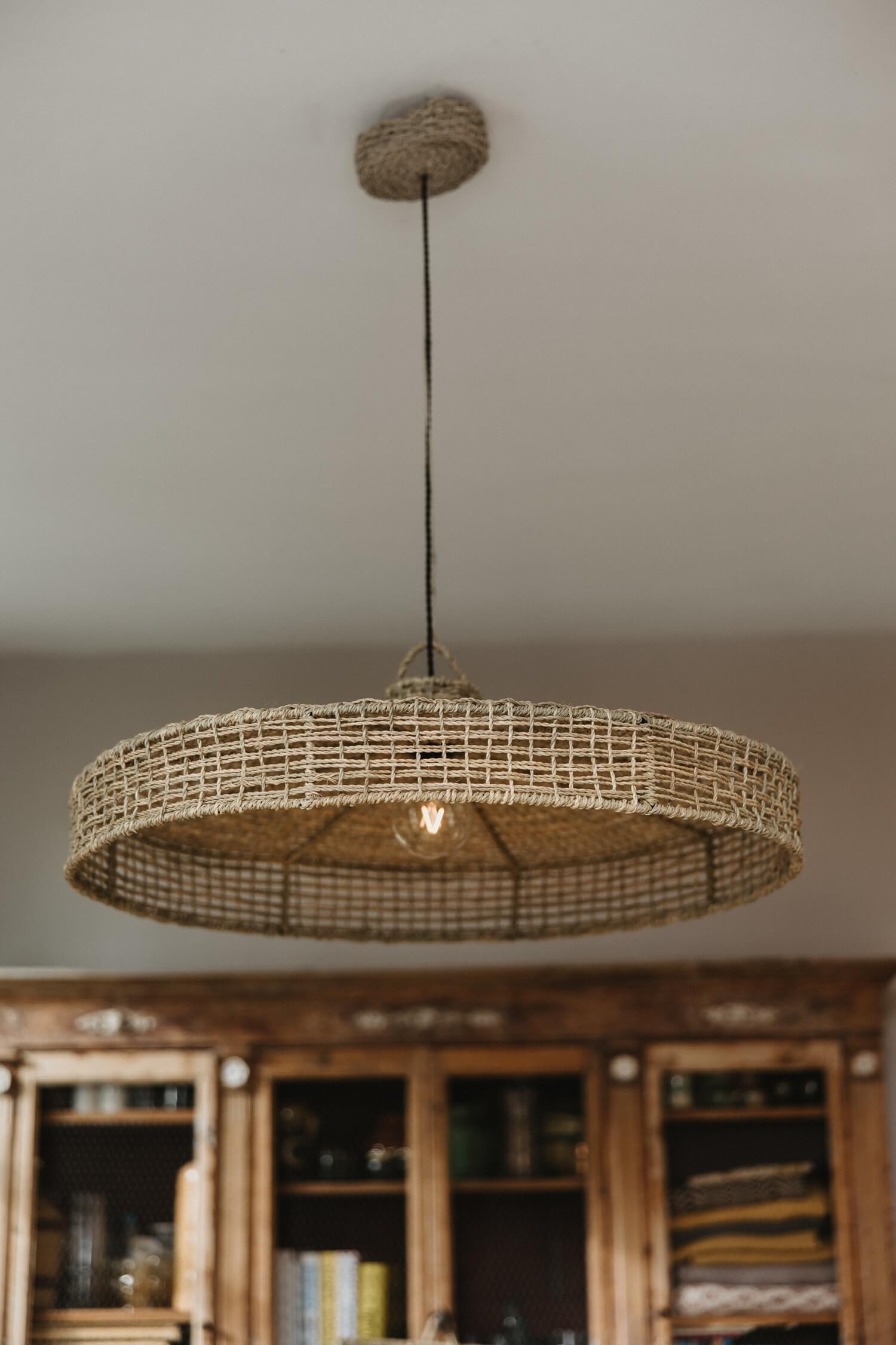 Luminaires Tressés en Corde de Palmier