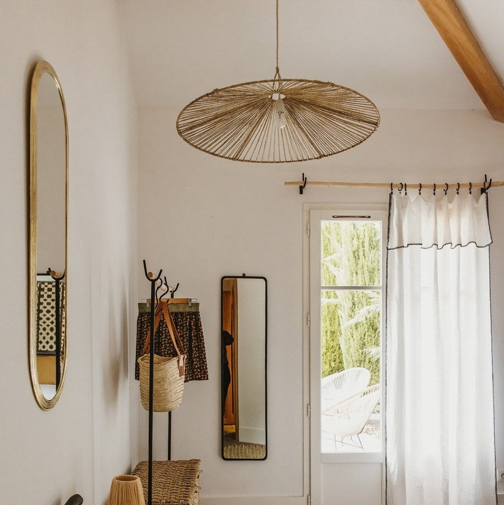 Tringle à rideaux en bois naturel COSYCHIC