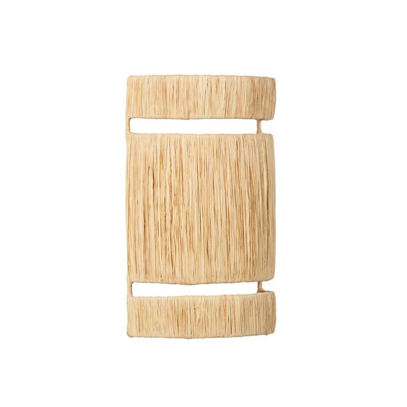 applique murale en fibre naturelle, luminaire mural naturel en raphia ou corde de palmier