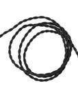 Câble textile torsadé noir 2x0,75 mm² au mètre pour suspension et luminaire