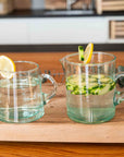 Carafe en Verre Recyclé BELDI avec Anse Soufflée à la Bouche - COSYDAR