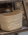 Corbeille Artisanale forme carrée en feuille de plamier COSYDAR