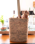 Panier tressé mural en feuille de palmier - COSYDAR