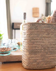 Panier tressé mural en feuille de palmier - COSYDAR