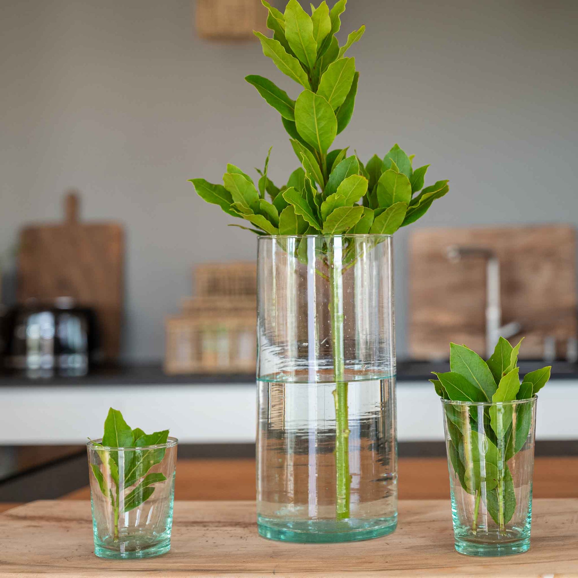 Vase Cylindrique en Verre Recyclé BELDI - COSYDAR