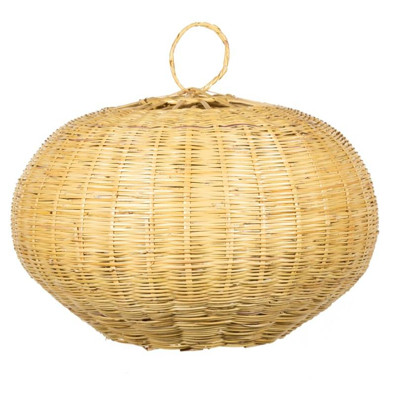 Suspension artisanale Boule en osier 60cm - COSYDAR