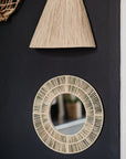 Miroir  Mural bohéme Tressé en Raphia Naturel - 36cm - COSYDAR