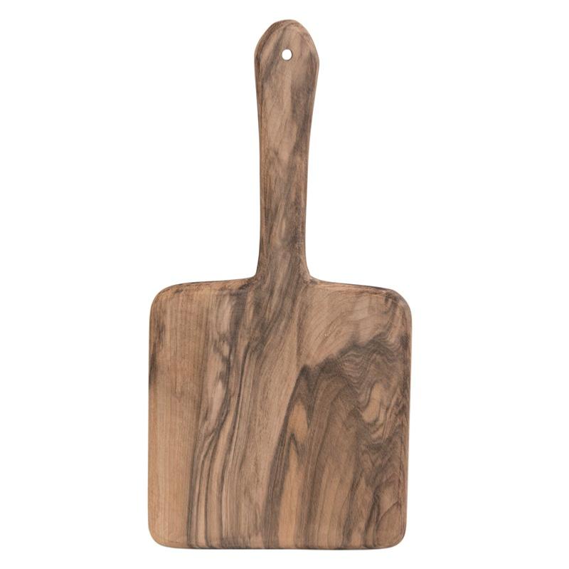 Planche artisanale en bois de noyer avec long manche