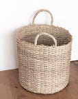 Panier à linge ZEN artisanal - vue intérieure montrant la profondeur