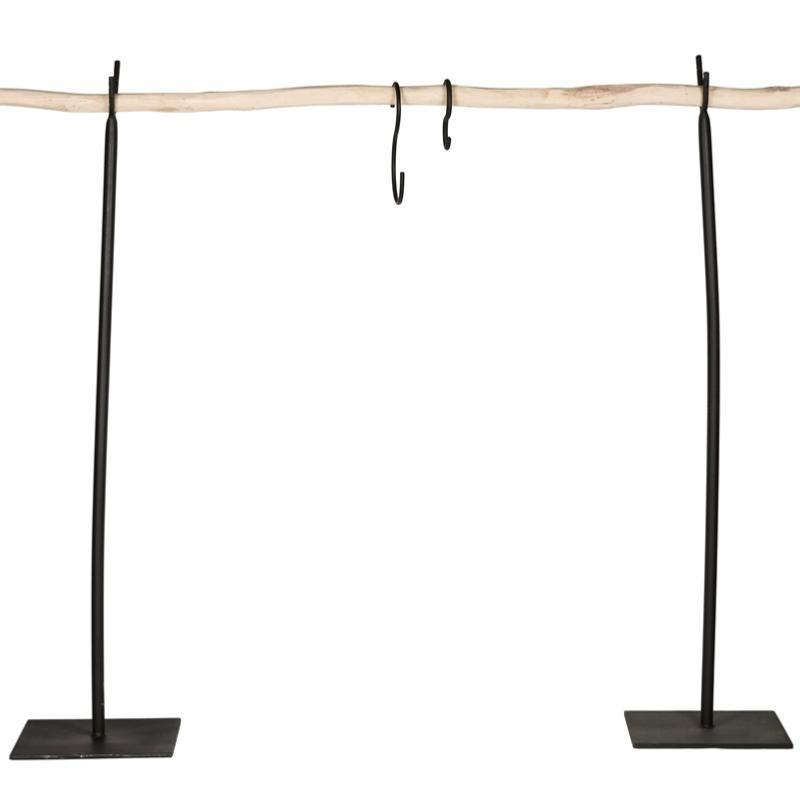 Portant à vêtements enfant 100cm bois naturel métal noir – Cosydar