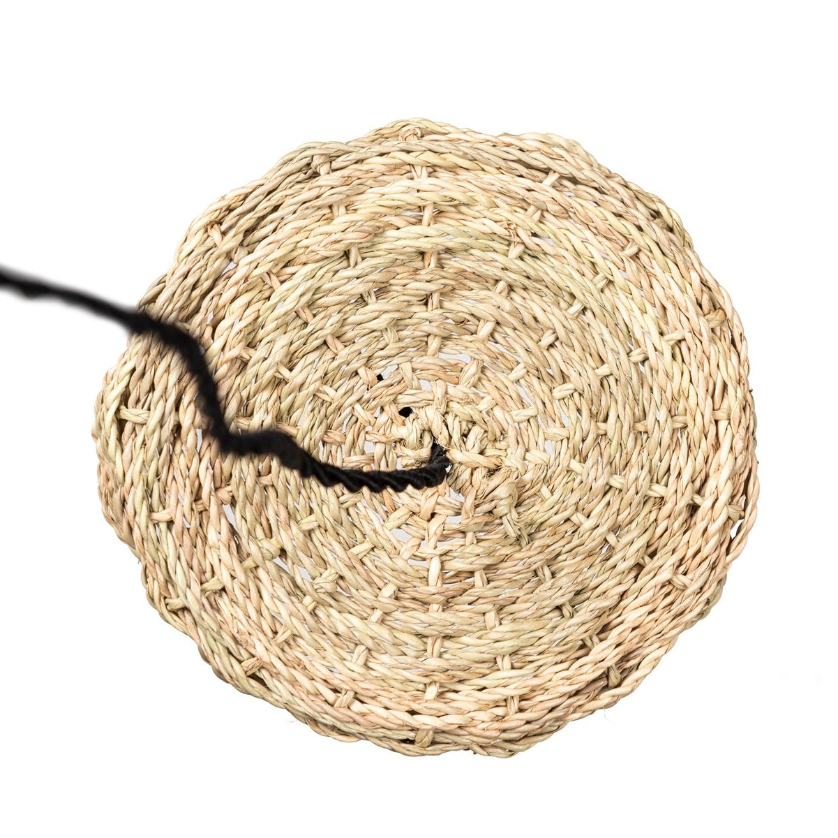 Grande rosace électrique tressée en corde de palmier