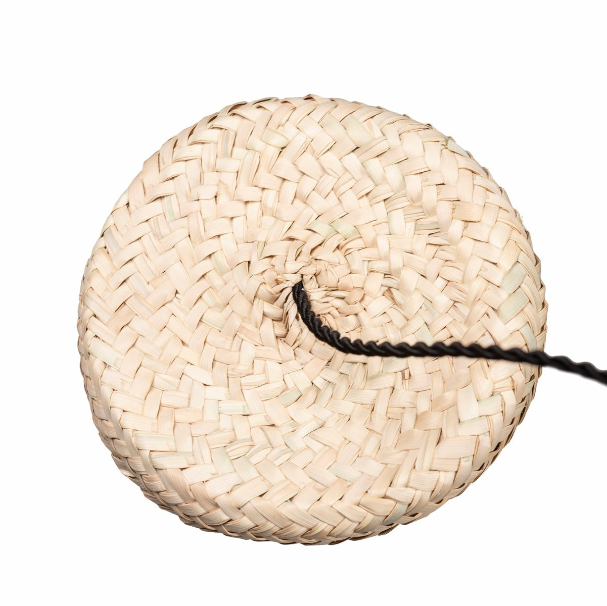 Grande rosace électrique tressée en feuille de palmier