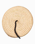 Grande rosace électrique tressée en raphia aturel