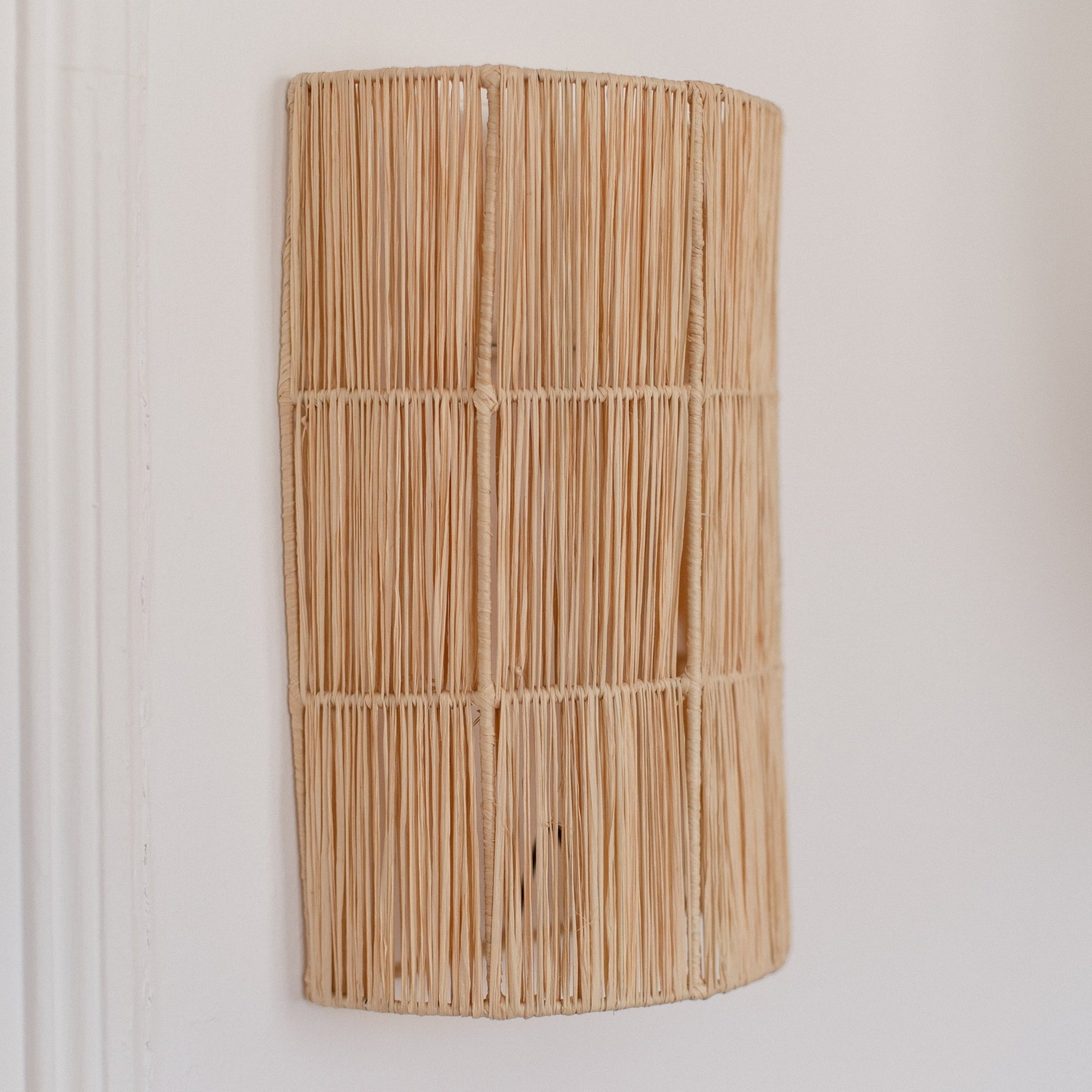 Applique tressée en Raphia Naturel SAIKO 29x18cm - COSYDAR