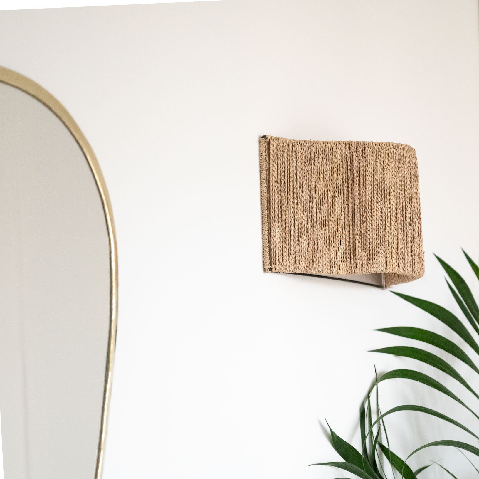 Applique murale décorative en corde de palmier, fabrication artisanale