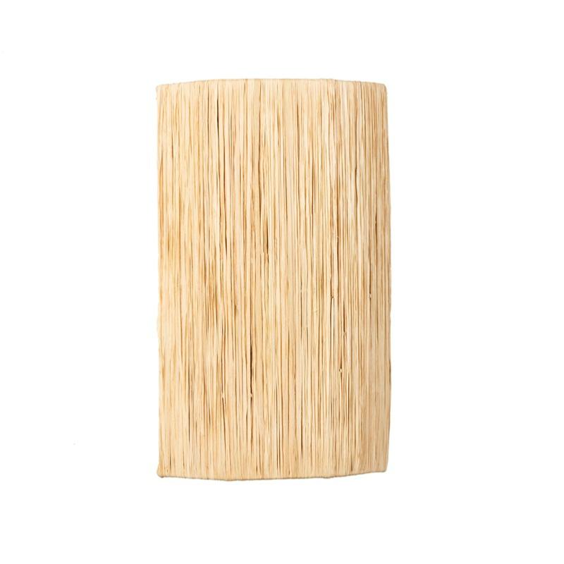 Applique murale KUR raphia naturel format M 20x30cm vue de face fond blanc — création Cosydar