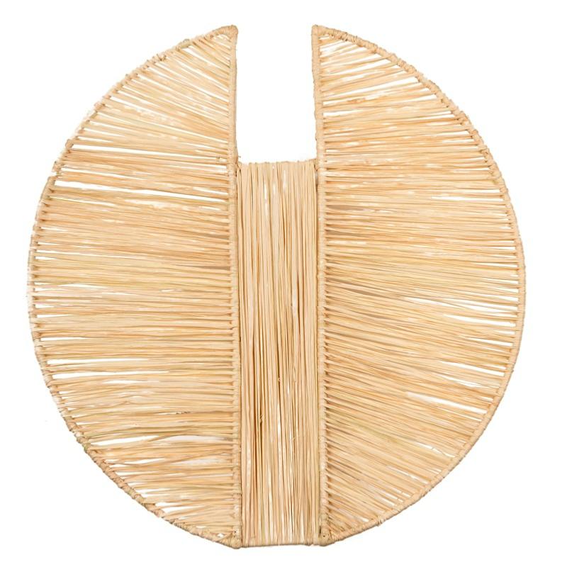 Applique tressée en raphia naturel SOL 44x42cm - COSYDAR