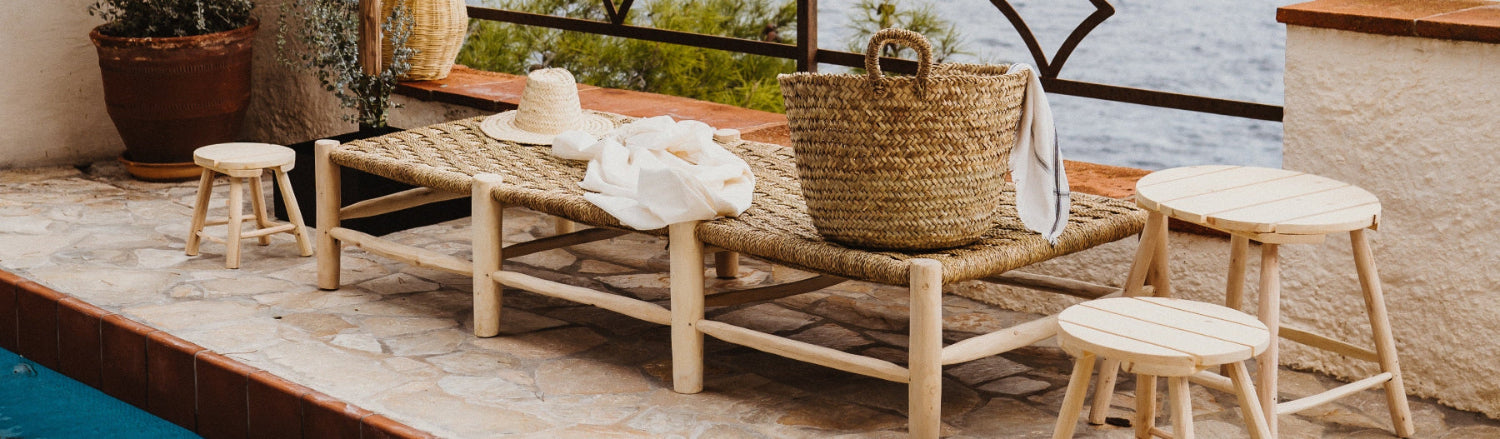 banc bohème pour salon ou véranda