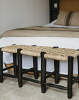 Banc Noir Tressé en Corde - COSYDAR