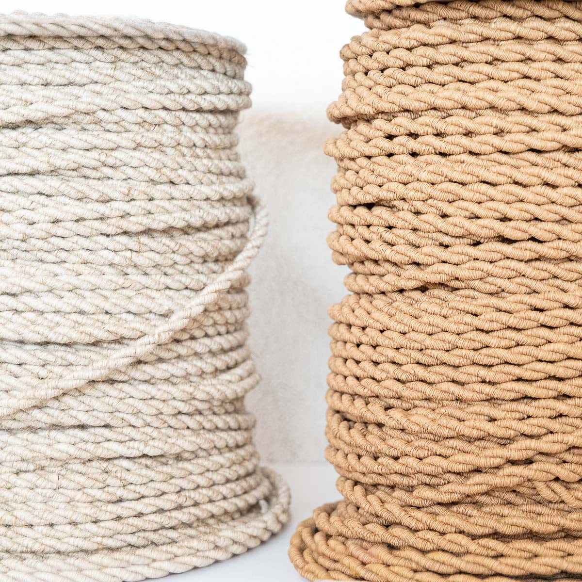 Cable électrique textile torsadé couleurs naturelles