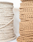 Cable électrique textile torsadé couleurs naturelles