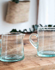 Carafe en Verre Recyclé BELDI avec Anse Soufflée à la Bouche - COSYDAR