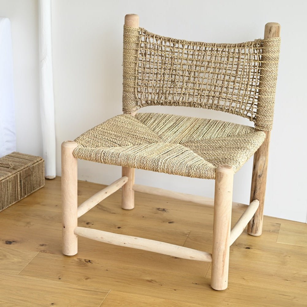Chaise bohème en bois et corde tressée – Création artisanale COSYDAR - COSYDAR - DECO