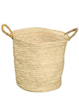 Woven palm leaf laundry basket with handles - CLARA range