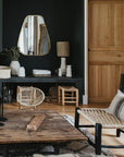 Fauteuil en Bois Noir et Corde 60cm - COSYDAR