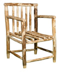 Canapé NAMA en bois brut d'Eucalyptus, vue de face, fond blanc