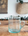 Grande Carafe Ronde en Verre Recyclé BELDI avec Anse et Bec - COSYDAR