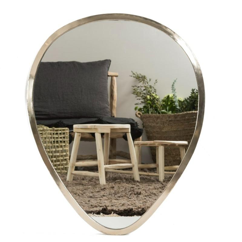 Miroir Goutte Grand Format & Applique murale argenté