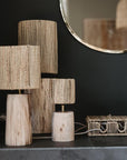 Lampe à Poser - Bois Noyer et Corde - COSYDAR