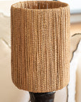 Lampe de chevet KANO SCULPT grès sculpté corde palmier – lumière tamisée bohème – Cosydar