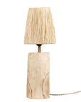 Lampe Artisanale en Noyer Tressée en Raphia - COSYDAR
