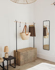 Lampe Artisanale en Noyer Tressée en Raphia - COSYDAR