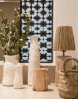 Lampe Artisanale en Noyer et Corde de Palmier - COSYDAR
