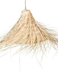 Suspension cloche évasée avec franges naturelles en palmier