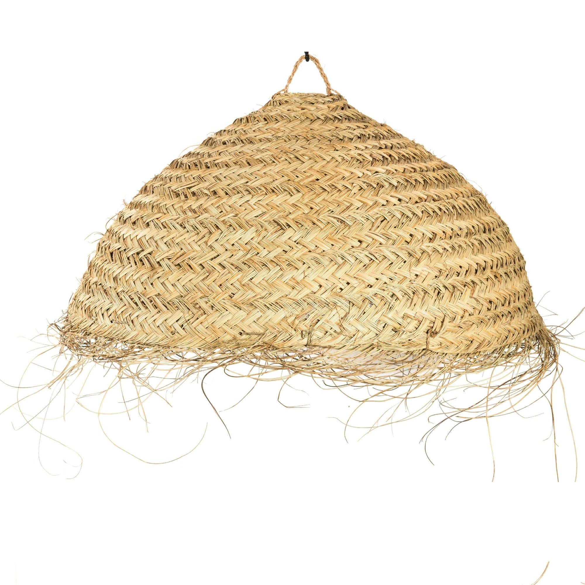 Suspension en fibre naturelle Alfa DOME – luminaire intérieur au style naturel méditerranéen