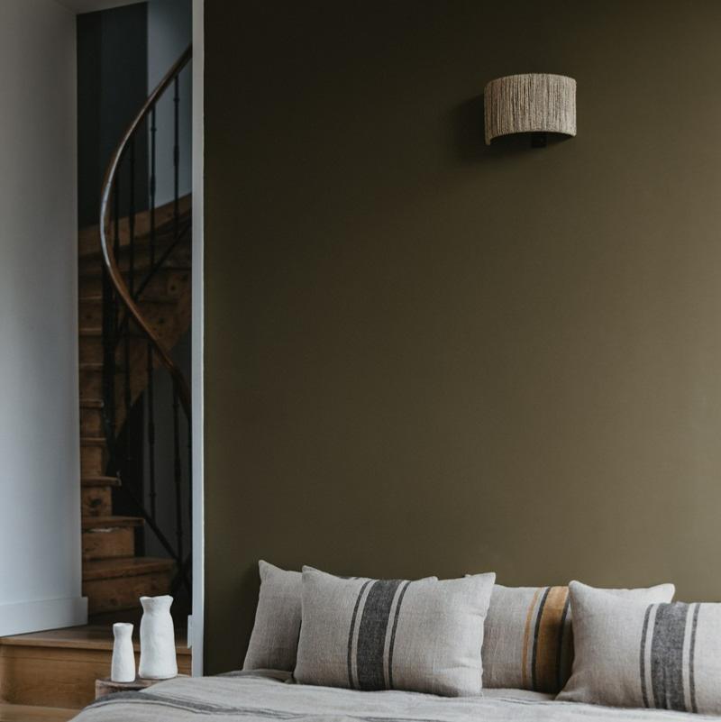 Applique murale KUR corde de palmier format S 13x40cm vue de face — création Cosydar