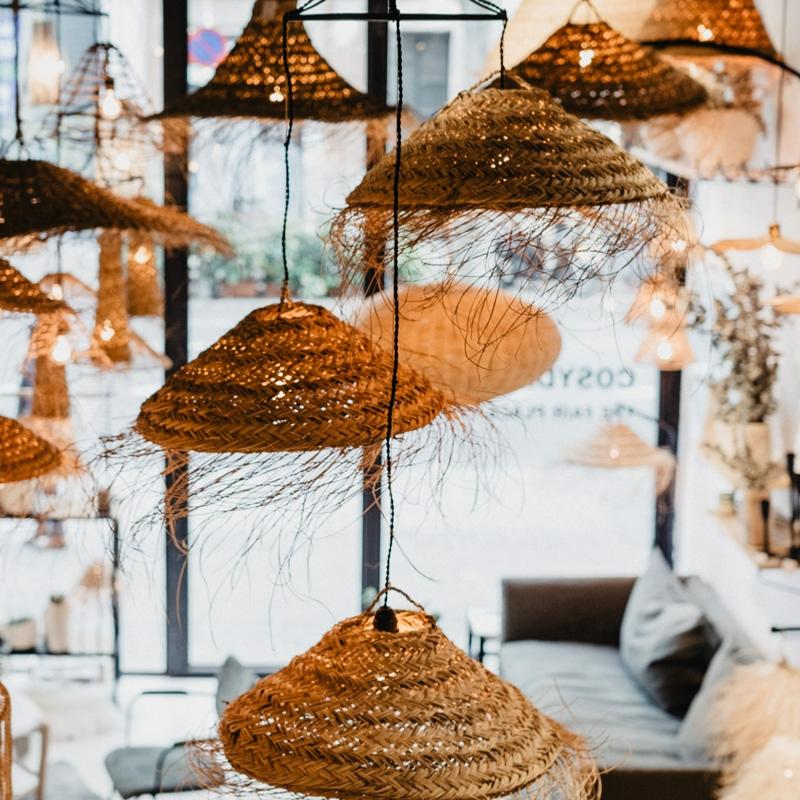 Composition de suspensions coniques en fibre naturelle Alfa PARASOL